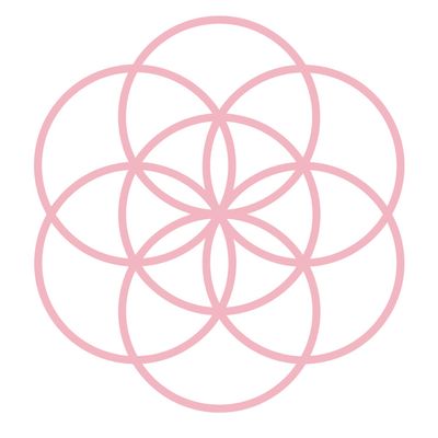 Seed of Life X Wall Decal SEEDS OF LIFE, Pink, 80 x 80 cm