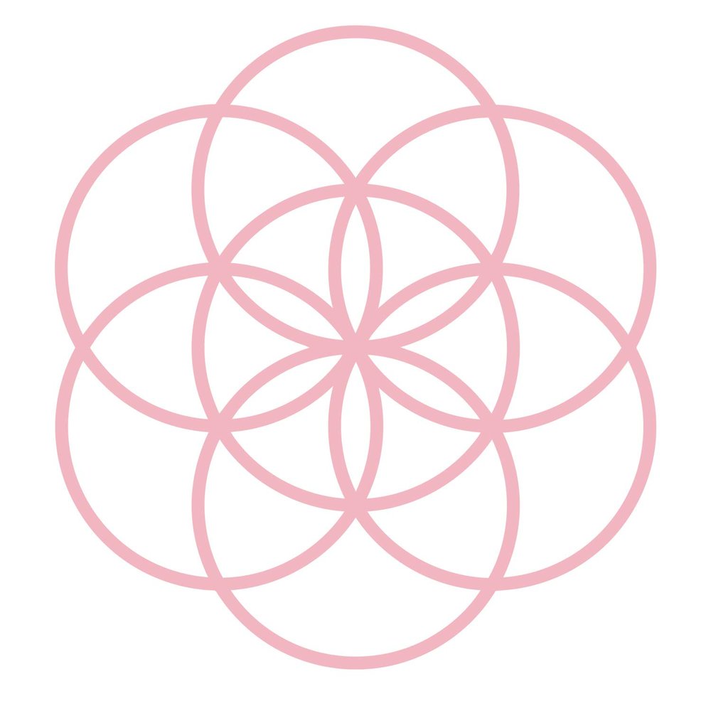 Seed of Life X Wall Decal SEEDS OF LIFE, Pink, 80 x 80 cm