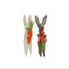 Gisela Graham Easter Decorations, Wool Blend, Brown/White, 2 Pieces view 1