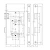 KFV 104 WC Mortise Lock, Square, F20, DIN Left-Hand view 2