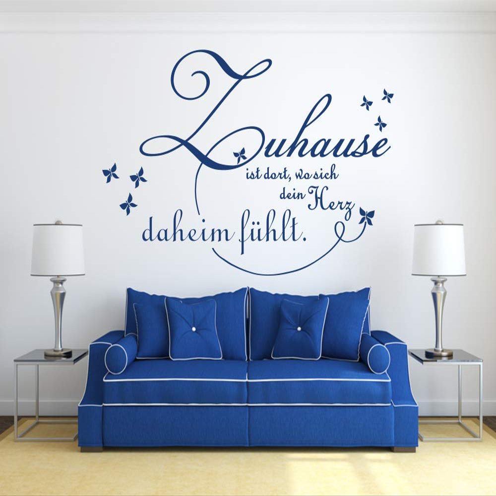 timalo XXL Wall Decal Quote for the Living Room, "Home Is Where..." | Mint, 120 x 58 cm