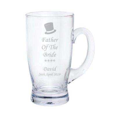 Dartington “Father of the Bride” Beer Tankard with Name and Wedding Date