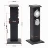 2-Outlet Outdoor Power Socket Post with Timer, Metal, IP44 view 4