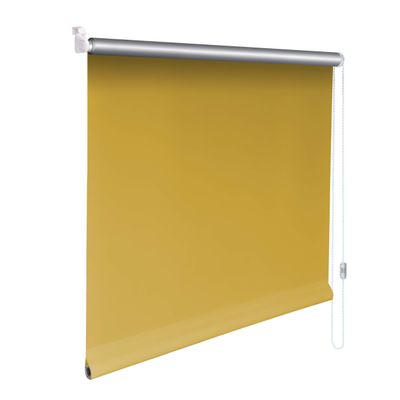 Mini Thermal Blackout Roller Blind, KLEMMFIX, Chain-Operated, No Drilling, 25 x 230 cm, Yellow