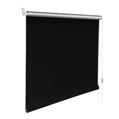 Mini Thermal Blackout Roller Blind KLEMMFIX, 150 x 70 cm, Black