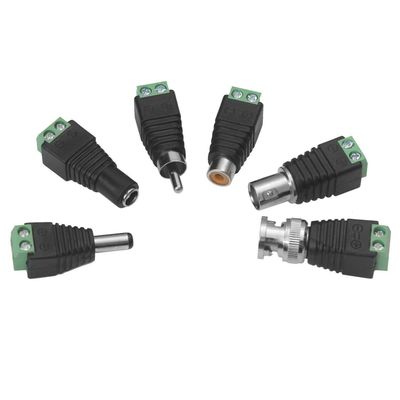 Screw-Terminal Adapters for DC Barrel, RCA, and BNC Connectors