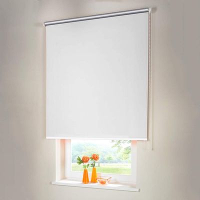 Blackout Thermal Roller Shade with Side Chain, 135 x 140 cm, White
