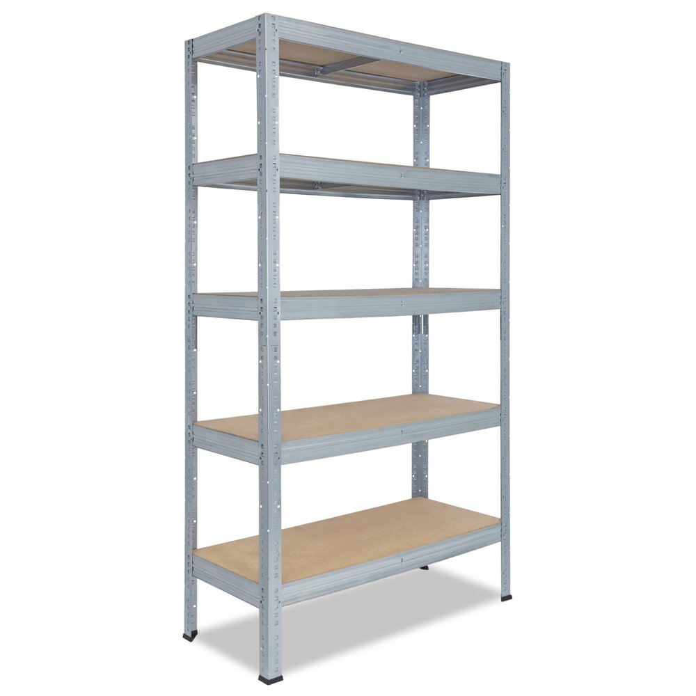 shelfplaza Pro 230 x 40 x 45 cm Heavy-Duty Shelving Unit, Galvanized, 5 Shelves, 200 kg Each