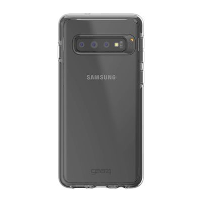 Gear4 34850 Piccadilly Transparent Phone Case with Enhanced Impact Protection [D3O-Protected], Slim, Rugged Design Compatible with Samsung Galaxy S10, Black