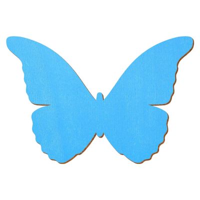 Light Blue Wooden Butterfly - Decorative Cutouts, 3–50 cm, 49 cm, Pack of 100