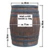 Oak Barrel-Style Rainwater Tank 450 L, Brown view 2
