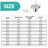 Trimming Shop Gunmetal 17 mm Iron Eyelets with Washers, 50 Pieces view 2