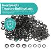 Trimming Shop Gunmetal 17 mm Iron Eyelets with Washers, 50 Pieces view 3