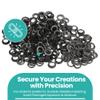 Trimming Shop Gunmetal 17 mm Iron Eyelets with Washers, 50 Pieces view 4