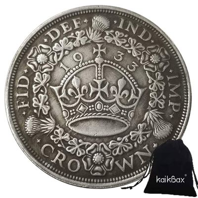 YunBest 1933 Old UK Silver Shilling Coin, Uncirculated