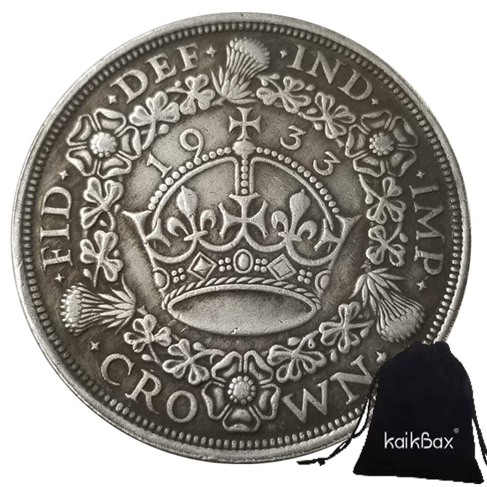 YunBest 1933 Old UK Silver Shilling Coin, Uncirculated