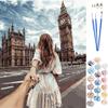 ABEUTY Big Ben Couples Holding Hands Paint by Numbers Canvas, 40 x 50 cm view 1