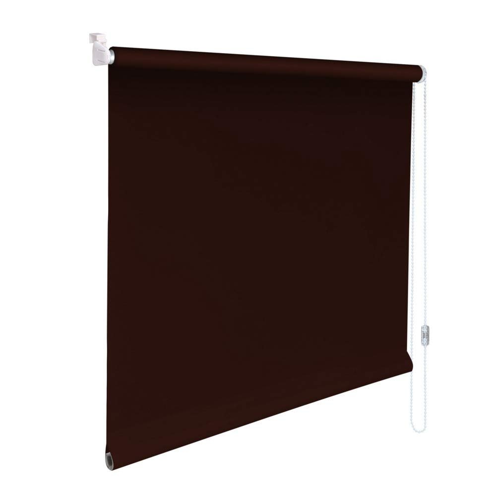 Mini Blackout Roller Shade KLEMMFIX, Chain-Operated, No Drilling, 65 x 180 cm, Dark Brown