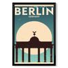 artboxONE Retro Design Poster “Berlin Städte” with Black Frame, 30 x 20 cm view 3