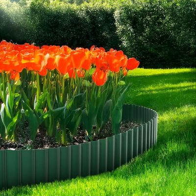 HomeZone Green Garden Lawn Edging, 15 cm x 9 m