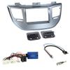 2-DIN Car Radio Installation Kit for Hyundai Tucson TL from 07/2015, Silver Fascia, China Steering Wheel Adapter view 1