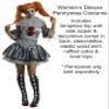 RUBIE'S Official Pennywise IT Deluxe Clown Costume for Women, Adult, Size S view 2