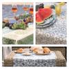 Garden Classic Garden Tablecloth Marble Navy, Width & Size Selectable, 120 x 320 cm, Rectangular, Washable view 3