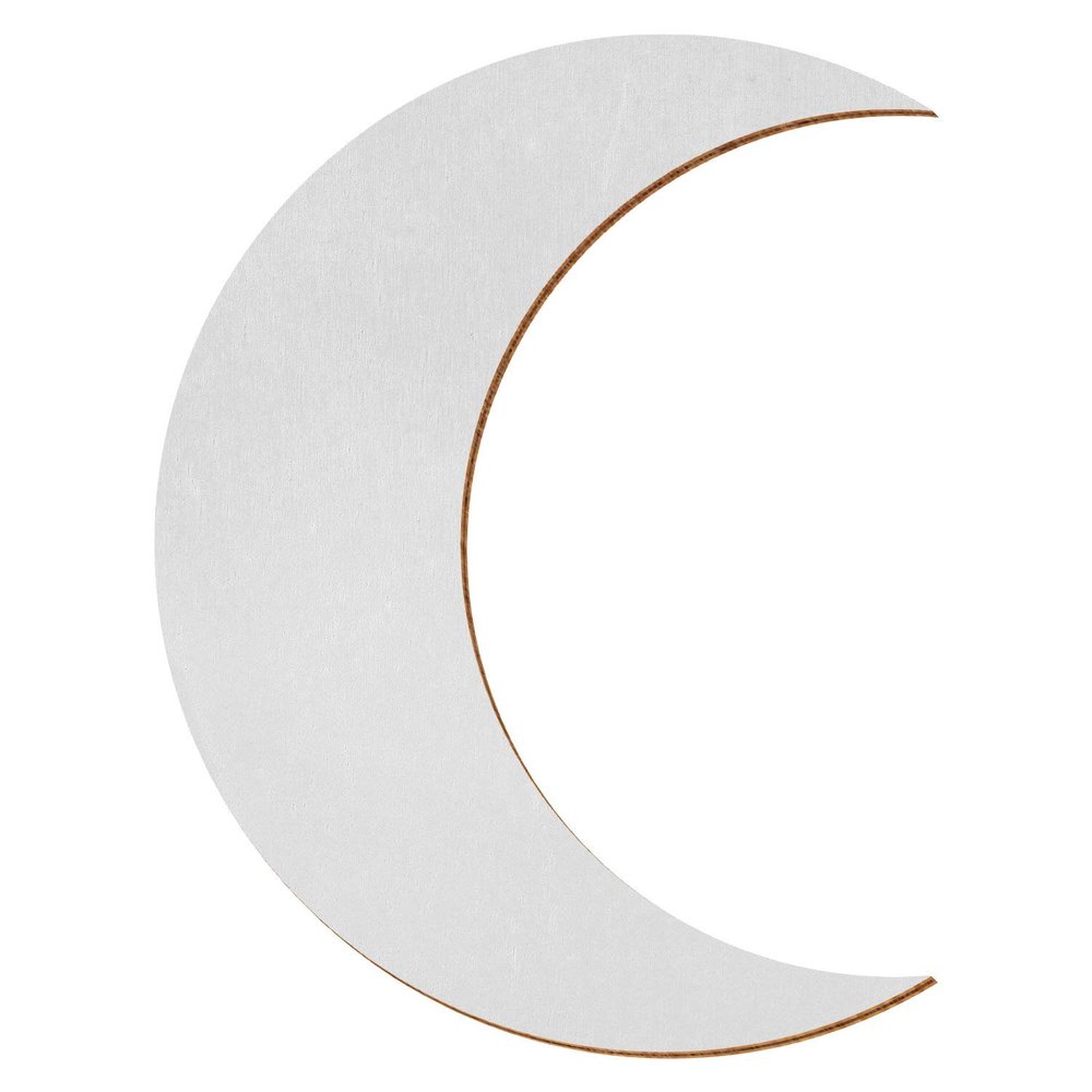 Silver Wooden Moon, 48 cm, Pack of 10