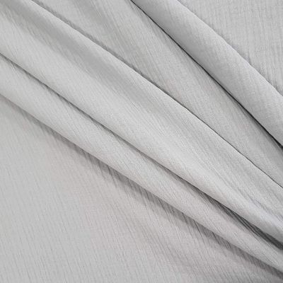Cotton Muslin Fabric by the Meter, Light Gray, Double Gauze