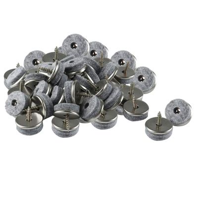 Sourcing Map 40-Pack 7/8" Screw-On Felt Furniture Pads