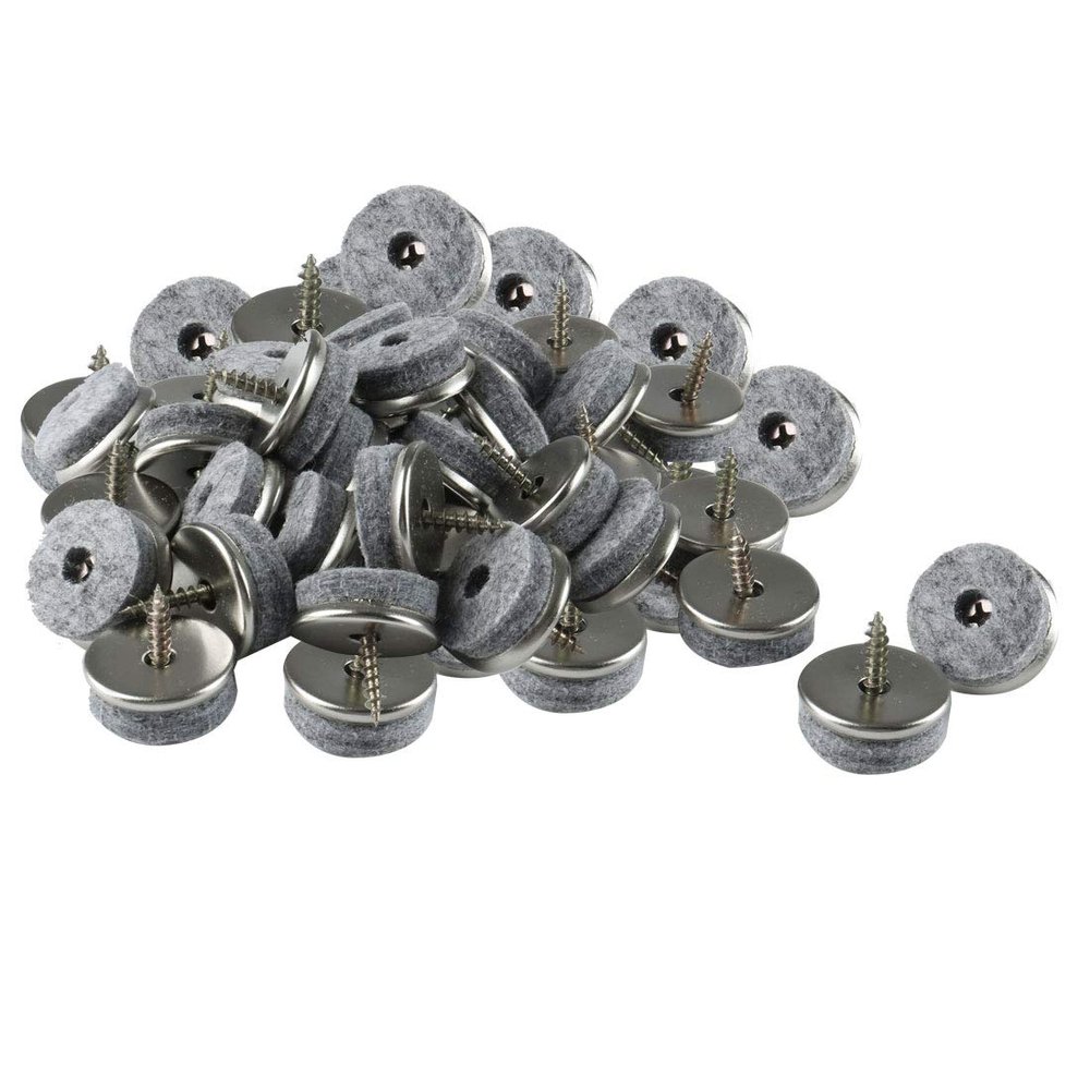 Sourcing Map 40-Pack 7/8" Screw-On Felt Furniture Pads