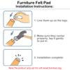 Sourcing Map 40-Pack 7/8" Screw-On Felt Furniture Pads view 3