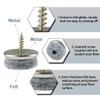 Sourcing Map 40-Pack 7/8" Screw-On Felt Furniture Pads view 4