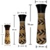 Wooden Flower Vase, Floor Vase, Table Vase, Decorative Vase, Mango Wood (Beige/Dark Brown 30, 17 x 17 x 76 cm) view 2