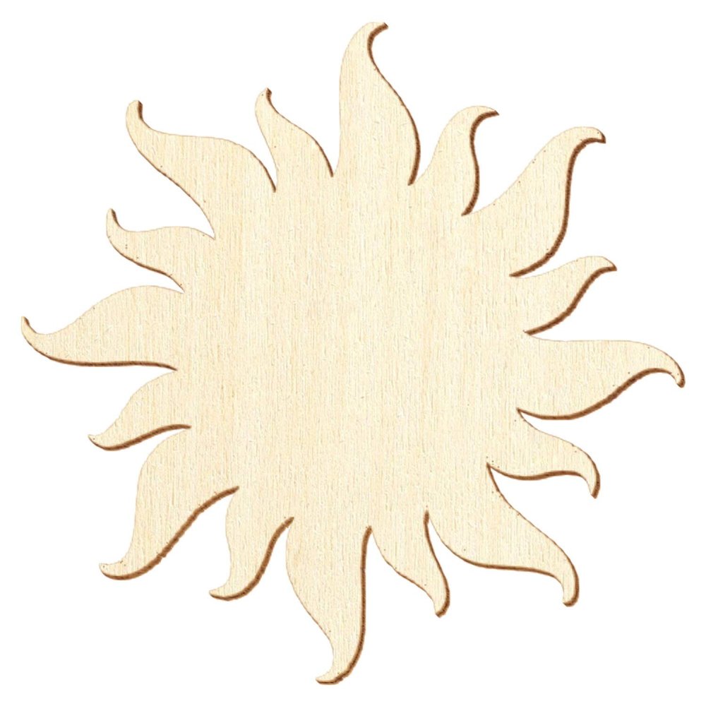 Wooden Sun, 3–50 cm, 16 cm, Pack of 10