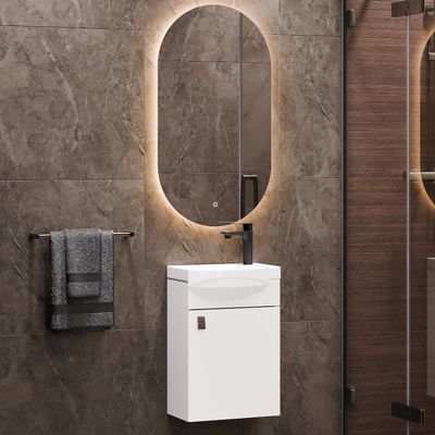 Planetmöbel Bathroom Vanity Set with Sink and Base Cabinet