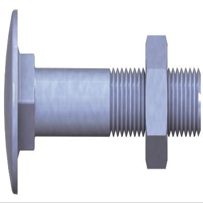 DIN 603 Carriage Bolts with DIN 934 Nuts, Zinc-Plated Steel, M8 x 50, 50 Pack