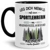 Profession Mug: Never Mess with a Female PE Teacher view 1