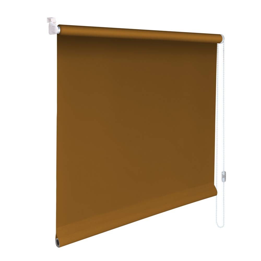 Mini Privacy Roller Blind, No-Drill KLEMMFIX Clamp-Mount, Chain Operated, 165 x 200 cm, Ocher