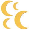 Golden Wooden Moon Cutout, 18 cm, Set of 10 view 2