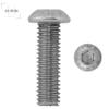 Ds Items Button Head Socket Screws, M10 x 18 mm, ISO 7380, A2 Stainless Steel, 5 pcs view 2