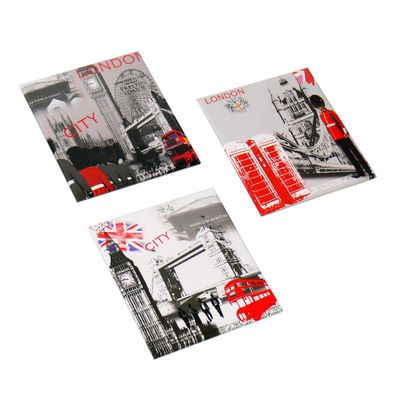 12 x London UK 3-Piece Magnet Set