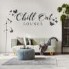 tjapalo S-PKM442 Wall Decal “Chillout Lounge” for Living Room, Modern Wall Sticker, Bathroom Wellness, Multiple Colors, W58 x H20 cm, Red view 2