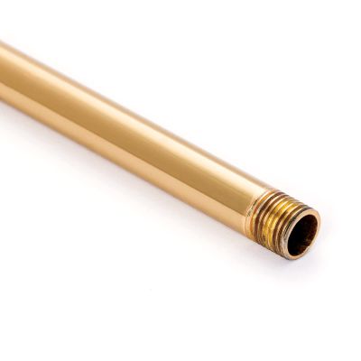 Gold-Plated Brass Pendant Tube, 80 cm, 2x M10x1, 24-Karat Gold