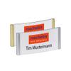100 Narrow Magnetic Name Badges, 75 x 26 mm, Gold Supermagnet, Made in Germany view 1