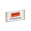 100 Narrow Magnetic Name Badges, 75 x 26 mm, Gold Supermagnet, Made in Germany view 2