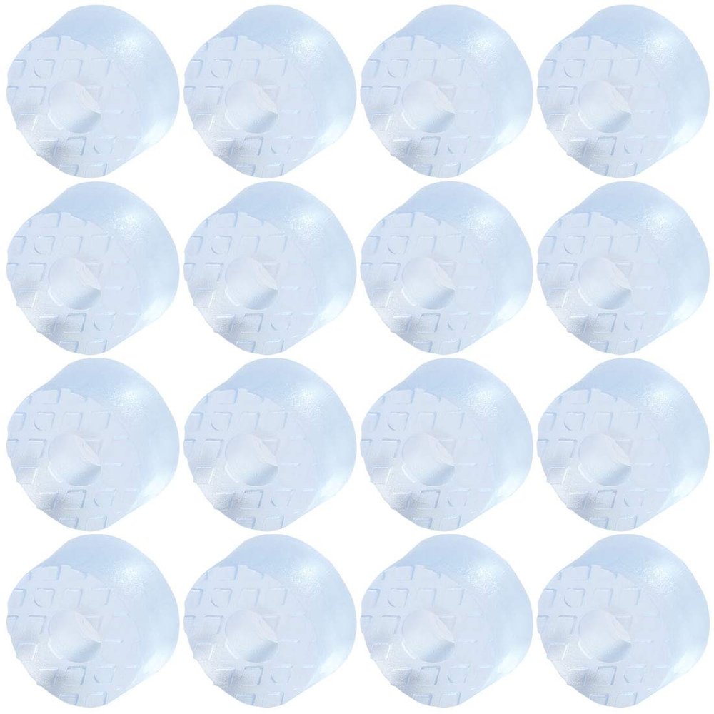 sourcing map 16-Pack Round Non-Slip Rubber Furniture Feet, 15 mm