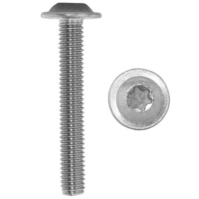 Ds Items Pan Head Flange Screws, ISR Drive, M10 x 80, ISO 7380, Stainless Steel A2, 20 pcs