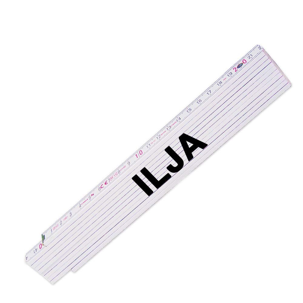 Folding Ruler with the Name Ilja for Men | Premium Brand Meter Stick | Personalized Folding Ruler | Many Names Available