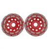 SHDIATOOL 2-Pack 125 mm Double-Row Diamond Cup Grinding Wheels view 1
